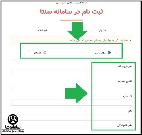 امکانات سامانه سنتا